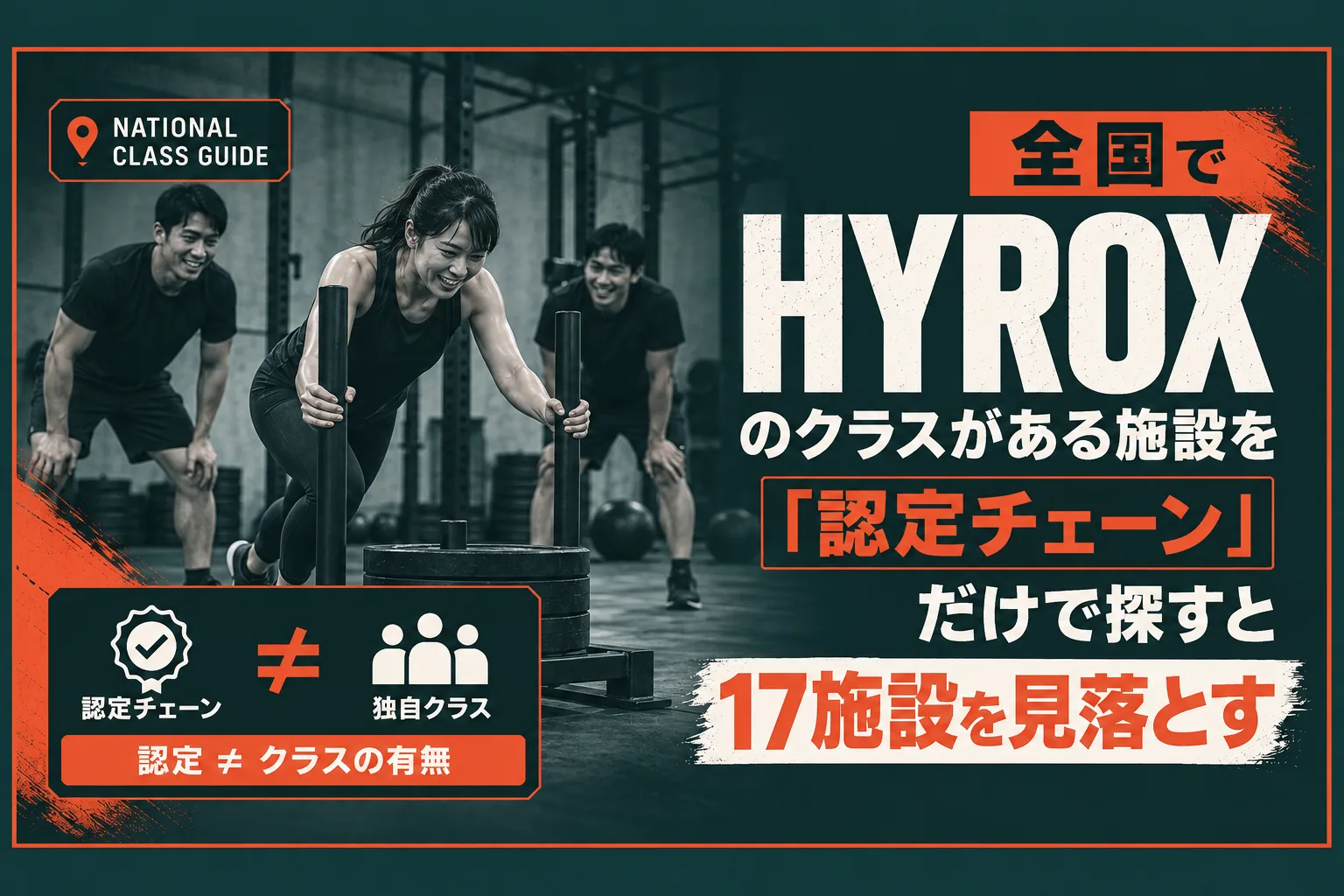 HYROXのクラス・スクール・サークル一覧｜認定チェーンと独自クラスを初心者向けの記載で比較